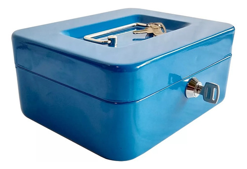 Cofre Caja Porta Valores Nro 0 Para Dinero Monedero - Azul
