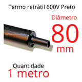 Borracha Tubo Termo Retrátil Diâmetro 80mm X 1 Metro C/ Nf