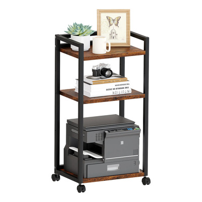 Repisa Estante Mesa Auxiliar Mueble Para Impresora Con Rueda Marrón
