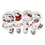 Vajilla Hello Kitty De Porcelana 12 Piezas Edición Limitada
