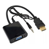 Cable Convertidor Adaptador Hdmi A Vga Full Hd + Cable Audio