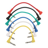 Cable Para Pedal De Guitarra, 6 Piezas, Efecto, Ángulo Recto