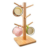 Soporte Organizador Pocillos Y Mugs Madera