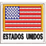 Patch Bordado Bandeira Estados Unidos Usa 4,5x5cm Cód.bdn132