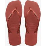 Chinelo Havaianas Square Original Quadrado Logo Metal -nf-