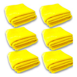 Pack 6 Paños Microfibra 60x40 400gr Secado Autos Piso Baño