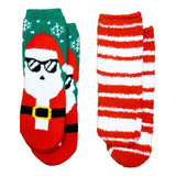 Set De 2 Pares De Calcetines Navideños Unisex Calientitos