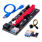 Riser Mineria Pci Express 1x A 16x Para Mas Tarjetas Grafica Color Rojo