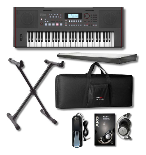 Teclado Roland Ex50 + Kit Fone + Pedal + Estante + Capas