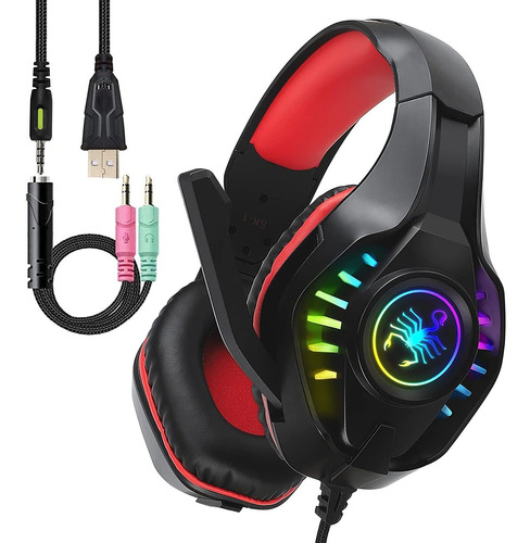 Auriculares Headphones Gamer Con Cable Y Microfono | Svyh...