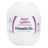 Tía Lydia Crochet Algodón Jumbo Hilo, 1 Paquete, Blan...