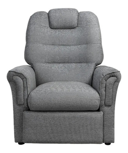 Poltrona Reclinable Tu Sillon Ya Reclinable Reclinable Simple De 1 Cuerpo Color Gris Oscuro De Chenille Y Patas Color Negro De Plástico