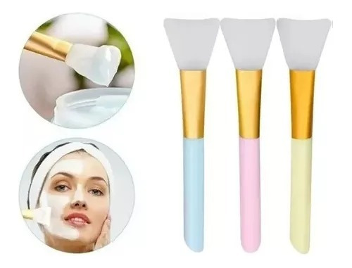 Set De 3 Brochas Aplicadores De Silicona Mascarilla Serum 