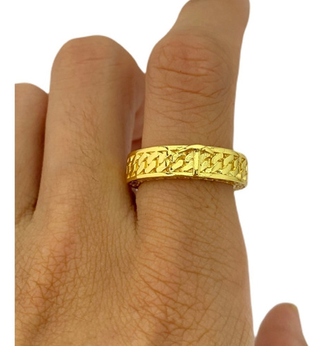 Anel De Ouro 18k Masculino Grécia Personalizado Banhado 