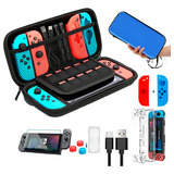 Kit 12-1 Funda Estuche Nintendo Switch + 11 Accesorios !!!