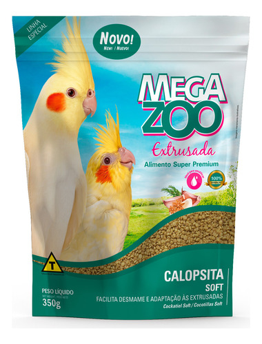 Ração Extrusada Para Calopsita Soft - Megazoo - 350g