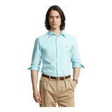 Camisa Hombre Polo Ralph Lauren Aegean Blue Original