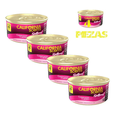 4 Pack Lata Aromatizante Auto California Scents Cherry 60 Días Color Rosa | MercadoLibre