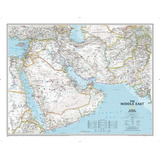 Mapa De Pared De Oriente Medio  76,8 X 59,6 Cm  I...