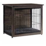 Dwanton Mueble De Jaula Para Perros Con Cojin, Caja De Mader