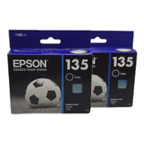 Kit 2 Cartucho Tinta Preto 135 Epson T25 Tx123 Tx133 Tx135