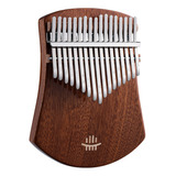 Thumb Piano Wood Finger Instrumento De 17 Teclas Solid Hluru