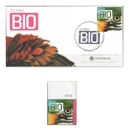 # Mcn # Colômbia 2017 - Programa Bio - Fdc Novo + Selo Mint