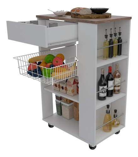 Organizador De Cocina Blossom Rta Blanco + Cafe Espresso