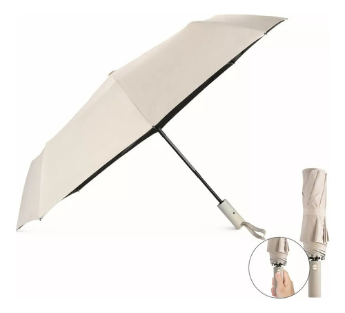 Paraguas Automático De Costillas Doble Uv50+plegable Inverso