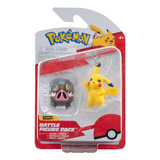 Juguete Pokemon Battle Figuras Lechonk Y Pikachu Set 2  