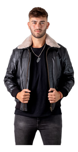 Campera De Cuero De Oveja 100% Legitimo De Hombre - Aviadora