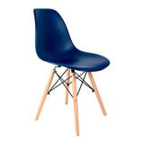 Cadeira De Jantar Empório Tiffany Eames Dsw Madera, Estrutura De Cor  Azul-bic, 1 Unidade