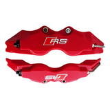 Par (2) Cubre Caliper Audi Rs 24cm Rojo