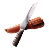 Cuchillo Vikingo Acero Profesional Carnicero Forjado + Funda Color Silver