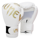 Guantes De Boxeo Blanco Transpirables Con Velcro 10, 12oz