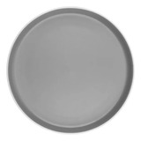 Plato Playo De Porcelana Sakura 27cm Gris X6 Unidades