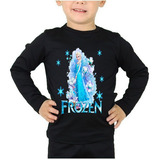 Polera Manga Larga Niña Frozen Moda 2022 100% Algodón