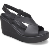 Sandalias Mujer Crocs Cs Brooklyn High Wedge W Black/black