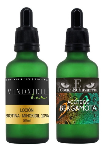 Minoxidil 10% Y Biotina + Aceite Bergamota 50mlc/u 