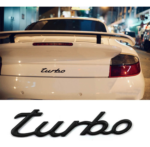 Emblema Insignia Universal Cromo Metal Turbo Estilo Porsche Foto 2