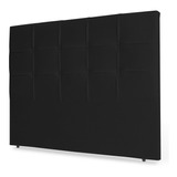 Cabeceira Cama Box Casal Fiorella 140cm Corino Preto