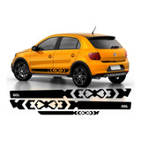 Kit Esportivo 3 Adesivos Faixa Lateral Vw Gol G3 G4 G5 G6 G7