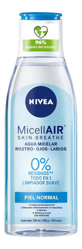 Agua Micelar Nivea Micellair Para Piel Normal - 200ml Día/noche