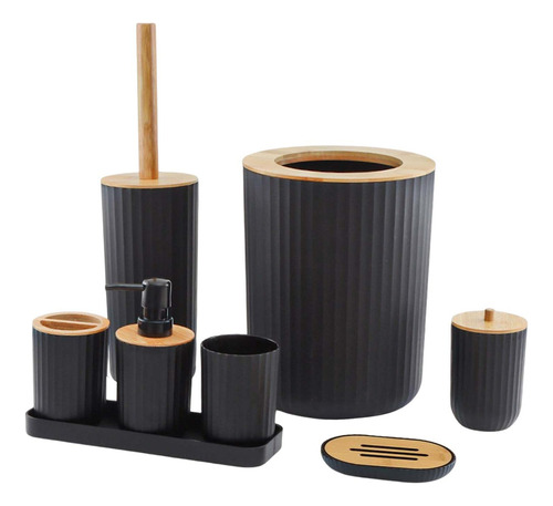 Soporte Para Cepillo De Taza Para Cepillo De Jabonera Negro