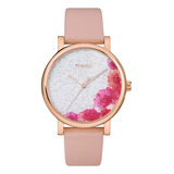 Reloj Timex Full Bloom Para Mujer De 38 Mm - Caja En Oro Ros
