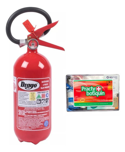 Matafuego Drago 2,5 Kg Aluminio + Botiquin Primeros Auxilios