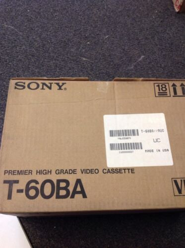 Sony Premier High Grade Video Cassette T-60ba Box Of 10 Nne