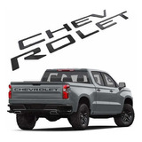 Letras Chevrolet Cheyenne Negro Caja No Vinil 2019 2021 2023