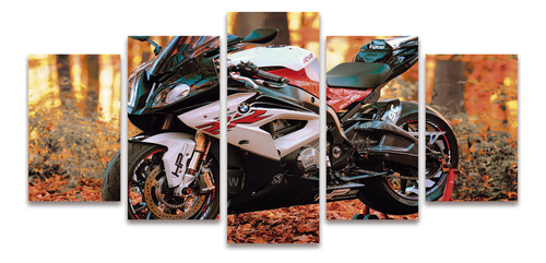 Quadro Mosaico Kit Corrida Premium Veloz Moto Esportiva
