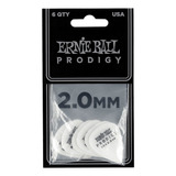 Uñetas Ernie Ball Prodigy Blancas 2.0mm Pack De 6 U